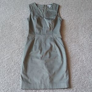 H&M light olive bodycon career dress